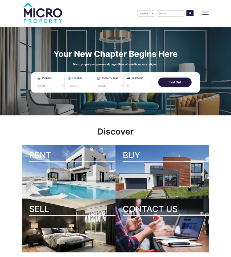 Micro Property — Real estate listing platform built with WordPress by R.Sabbir